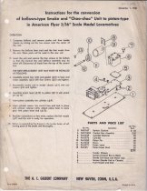 Instructions for the conversion of bellows-type Smoke and "Choo-Choo" Unit