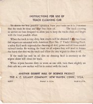 Instructions for Use of Track Cleaning Car