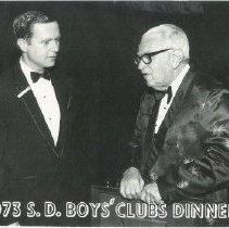 197 Irving Salomon honored by Boys' Clubs, Pete Wilson, left