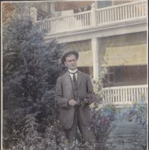 "My Dad."  W.S. Herrington in the garden. [1912]