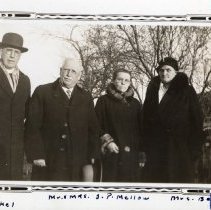 J.E. Beckel, Pastor of Gretna Church with Friends
