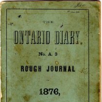 "The Ontario Diary" cover, account book of Asa Abbott