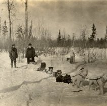 H.C. File and Friend with Dogsled