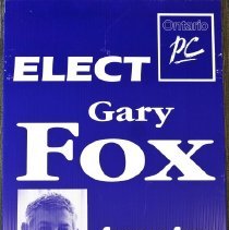 Gary Fox Ontario PC Election Sign
