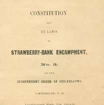 Constitution & By-Laws Of Strawberry-Bank Encampment, No. 5..Indep. Order Odd Fellows.