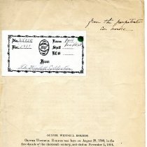 Oliver Wendell Holmes.