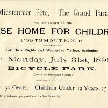 A Grand Midsummer Fete for the Benefit of the Chase Home for Children.