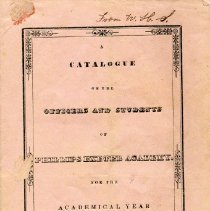 A Catalogue of the Officers and Students of Phillips Exeter Academy for 1840-41.
