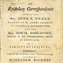 An Epistolary Correspondence between the Rev. John C. Ogden..and Samuel MacClintock
