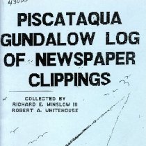 Piscataqua Gundalow log of newspaper clippings.