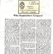 Who Remembers Gosport?