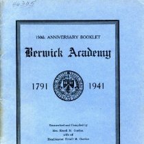 150th Anniversary Booklet, Berwick Academy
