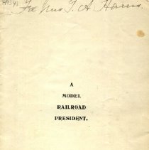 A Model Railroad President.