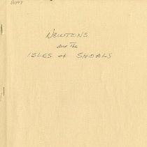Supplement to the Newton Genealogy: Our Isles of Shoals Connection.