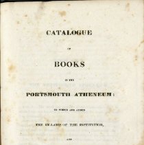Catalogue of Books in the Portsmouth Athenaeum; to which are added the by-laws of the Institution, and A List of its Proprietors.