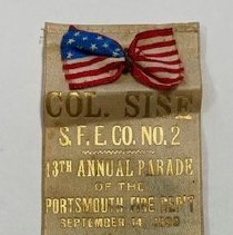 1899 Badge for the Col. Sise Engine, 13th Fire Department Parade