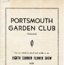 Portsmouth Garden Club: Eighth Summer Flower Show