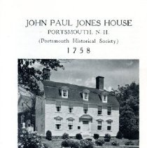 John Paul Jones House, Portsmouth, N.H. (Portsmouth historical Society) [flyer]