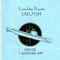 Launching program Sailfish SSR572 7 September 1955.