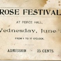 Rose Festival [ticket], Wednesday, June 27, ????