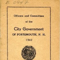 Officers and committees of the city government of Portsmouth, N.H.