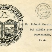 Envelope from launching of the U.S.S. Cachalot, Oct. 19, 1933.