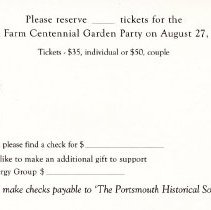 Creek Farm Centennial Garden Party