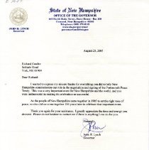 Letter from Governor John H. Lynch to Richard Candee