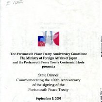 State Dinner Commemorating the 100th Anniversary of the Signing of the Portsmouth Peace Treaty