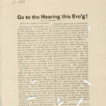 Go to the Hearing This Eve'g