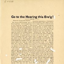 Go to the Hearing This Eve'g