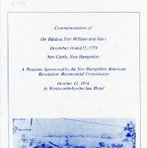 Commemoration of the Raids at Fort William and Mary, December 14 and 15, 1774, New Castle, New Hampshire