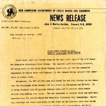 First steel placed on main span of Piscataqua River Bridge.....news release, Oct. 29, 1970.
