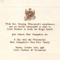 A Day with the Wentworth's: New Hampshire's First First family.