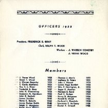Annual Dinner of the Mechanic Fire Society (December 5, 1958)