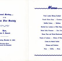 Annual Meeting of the Mechanic Fire Society (December 6, 1963)