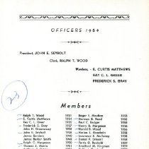 Annual Meeting of the Mechanic Fire Society (December 4, 1964)