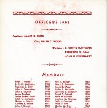 Annual Meeting of the Mechanic Fire Society (December 3, 1965)