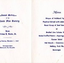 Annual Meeting of the Mechanic Fire Society (December 1, 1967)