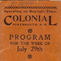 Colonial Theater program - Bulldog Drummond Strikes Back