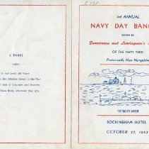 3rd Annual Navy Day Banquet, October 27, 1942.