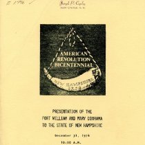 Presentation of the Fort William and Mary Diorama to the State of New Hampshire