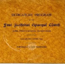Dedicatory Program of the First Methodist Episcopal Church