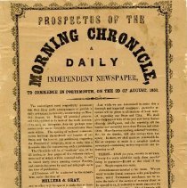 Prospectus of the Morning Chronicle