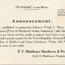E. C. Matthews Hardware & Paint Company