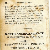 Lorraine's Pills, or Vegetable Universal Medical Curative of the French Col