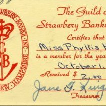Guild of Strawbery Banke membership card