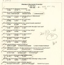 Athenaeum Bicentennial Dinner Quiz