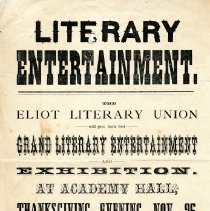 Literary Entertainment [Eliot Literary Union]