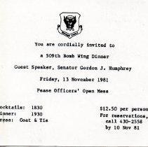 Ferris Bavicchi Ephemera Collection, September-December, 1981.